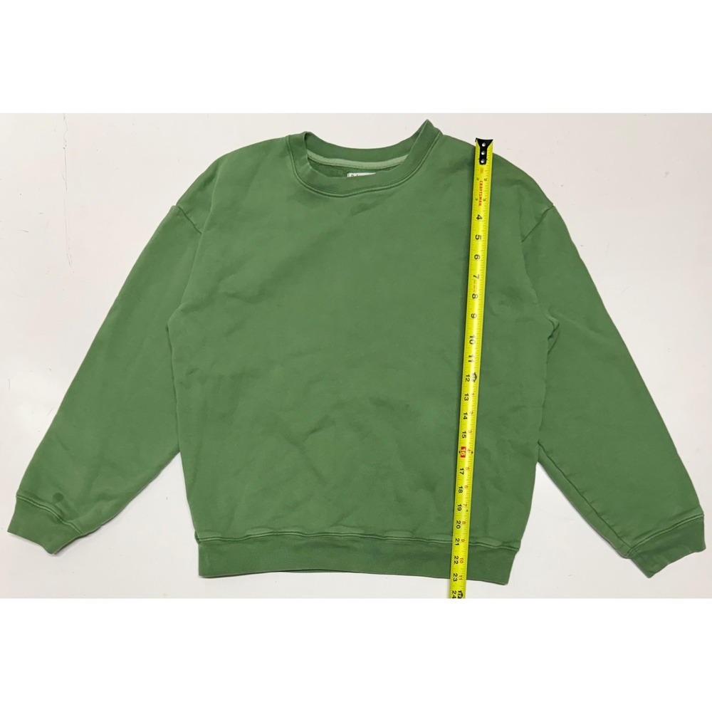 Reformation Green Organic Cotton Crewneck Sweatshirt Womens Medium Made in USA - Picture 1 of 6